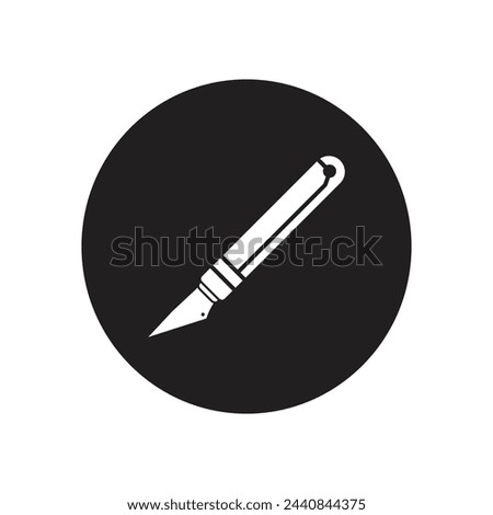 ikon pemotong pena vector template illustration logo design