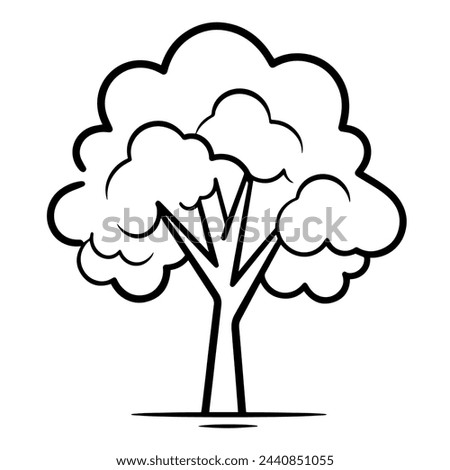 Minimalist tree icon in sleek vector format.