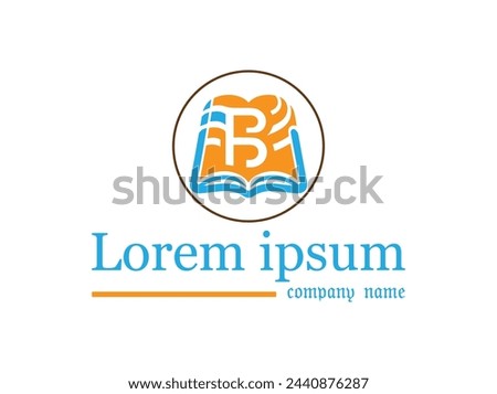 Logo book,book logo with slogan,Flat book logo set,Book  icon design template vector,