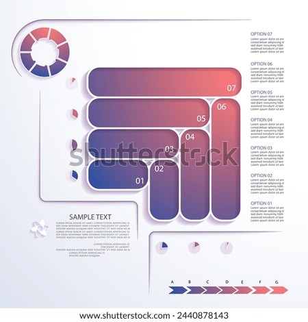 Vector set of business data visualization	
