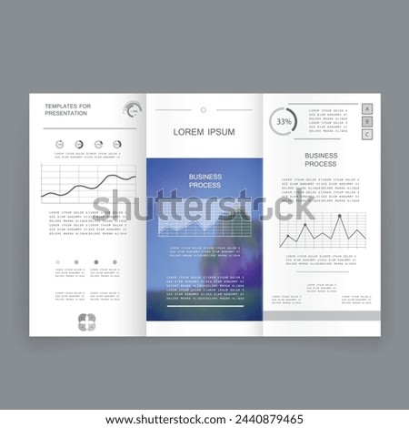 Business graphics brochure design, vector 	