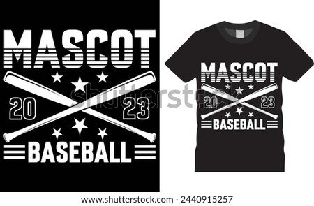 Mascot baseball 20 23,Baseball t-shirt design. vector typography template. Baseball t-shirts design motivational quote.Baseball t shirts design ready for print , poster, banner, mug, pod, sticker.

