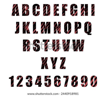 Graphical alphabets letters typeset and numbers