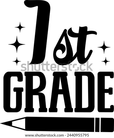 School typography clip art design on plain white transparent isolated background for card, shirt, hoodie, sweatshirt, apparel, tag, mug, icon, poster or badge