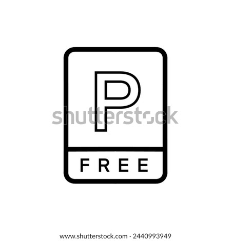 Free parking icon sign vector,Symbol, logo illustration for web and mobile