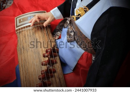 Close-Up 4K Ultra HD Image of Korean Traditional Fork Musical Instrument - Stock Photography