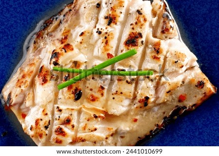 Close-Up 4K Ultra HD Image of Grilled Mahi - Stock Photography