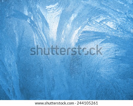 Ice on a window, background