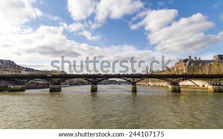 Bridge over the river Seine, France .