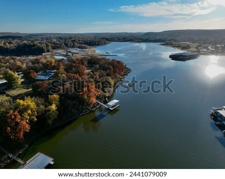 Beautiful fall colors lake Eufaula, Oklahoma