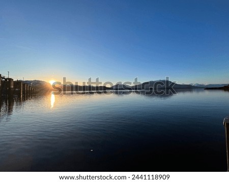 Serene Alaska Sunrise Tranquil Desktop Background