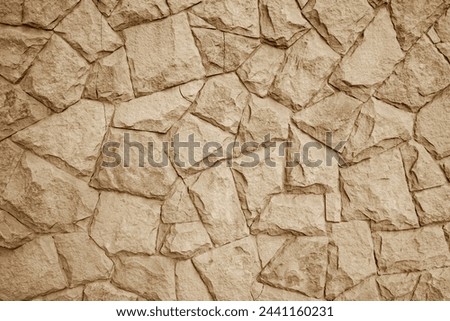 Rough architect modern structure stonewall, yellow brick wall background, rough stone texture photo background