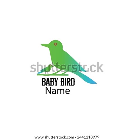 Bird  logo Template illustration , icon sign clip art vector Baby shop logo, company logo design idea Design