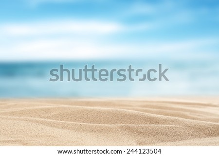yellow sand background and decoration  of sea sky and sun  Royalty-Free Stock Photo #244123504
