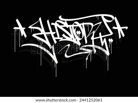 HISTORY word graffiti tag style Royalty-Free Stock Photo #2441252061