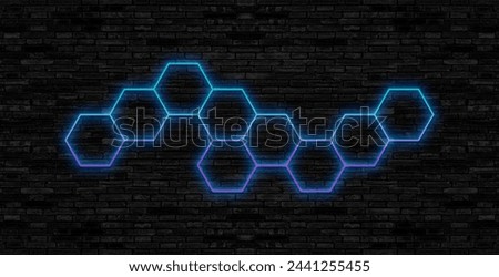 Hexagonal structure molecule dna of neurons system, genetic and chemical compounds, medical or scientific background for banner or flyer, vector illustration.