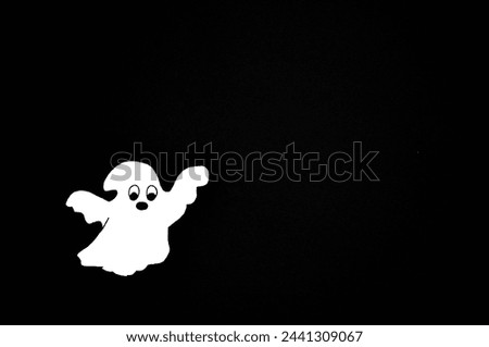 happy halloween - ghosts on the black background - spooky