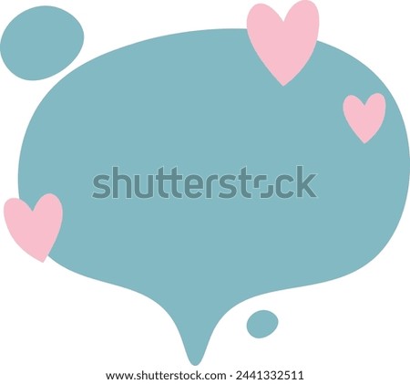 Speech Bubble With Hearts Vector Illustration