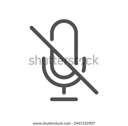 Microphone related icon outline and linear vector.