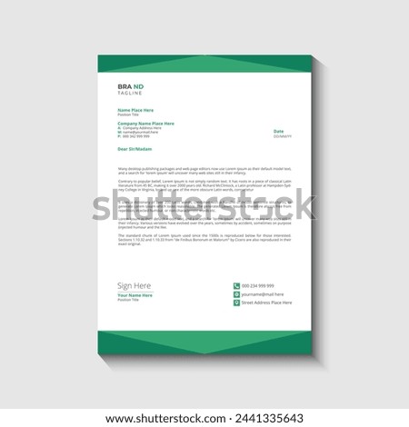 Modern and business letterhead design template