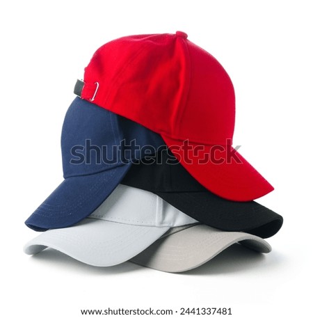 Group of Baseball Caps Sitting Next to Each Other
