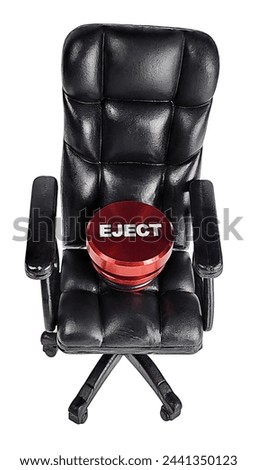 Executive office chair with arm rests for sitting with a large eject button Royalty-Free Stock Photo #2441350123