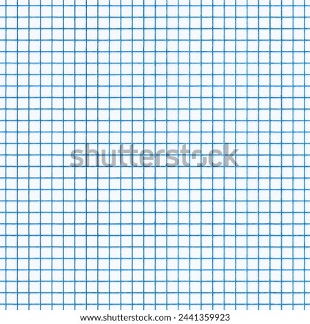 Seamless texture of blue lined graph or grid paper.