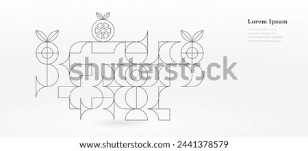 abstract black white round. geometric circle texture background. retro styled pattern. vegetables and fruits concept.