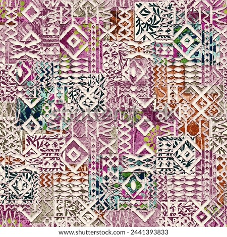 Ethnic  pattern watercolor background design fabrics pirnt 