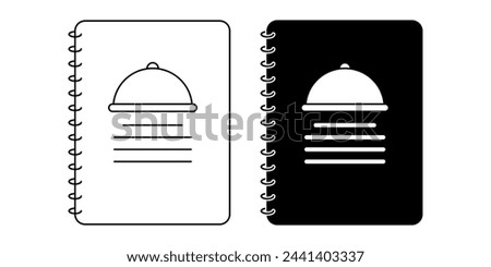 outline silhouette menu icon set isolated onwhite background Royalty-Free Stock Photo #2441403337