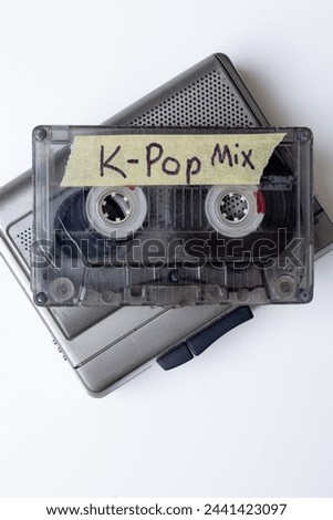 Cassette Mixtape closeup retro and old school. 