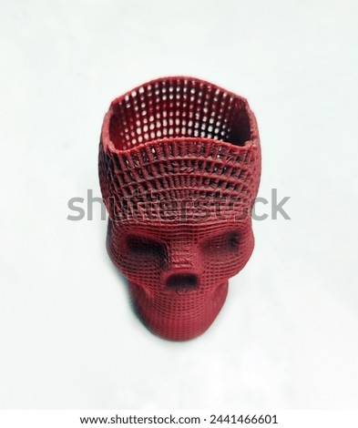 skull style basket in white backgrounds Royalty-Free Stock Photo #2441466601