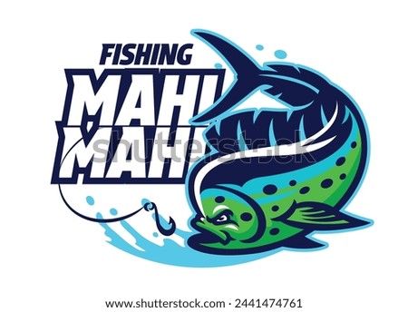 Fishing Mahi-Mahi Logo Mascot Design