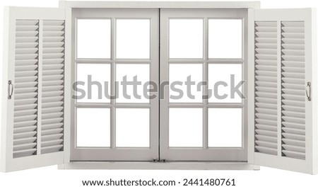 Window wooden window simple later picture synthesis decoration png free design element graphic design PS material indoor and outdoor