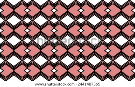 Two tone pink black diamond checkerboard double layer repeat pattern, replete image, design for fabric printing