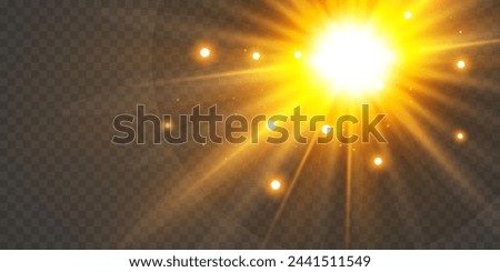 Abstract stylish light effect on black background. Golden glowing neon line. Golden glow dust and glare. Flash. Glowing trail. Vector illustration.