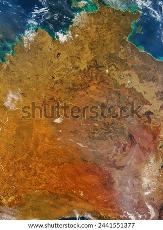 Fires in central Australia. Fires in central Australia. Elements of this image furnished by NASA.