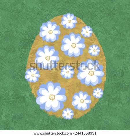 easter egg with flowers Easter, spring holidays, religious holidays, holiday of rebirth, holiday of joy and happiness, spring, egg, mystery of rebirth