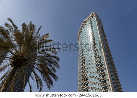 A picture of the Burj Vista Tower 1 apartment building in Downtown Dubai.