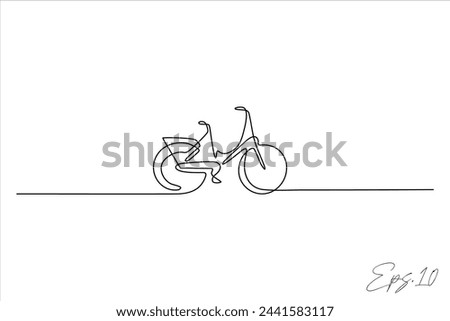 continuous line vector illustration design of pedal bicycle	