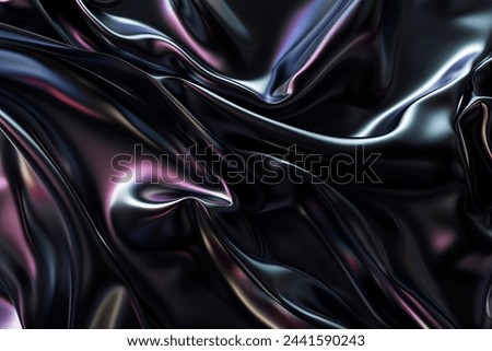 Black holographic background, futuristic dynamic waves