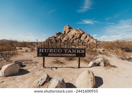 Entrance Sign at Hueco Tanks State Park and Historic Site
