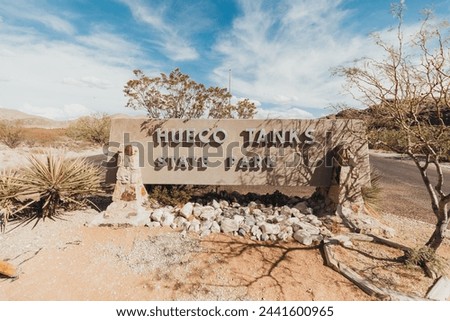 Welcome Sign at Hueco Tanks State Park Entrance
