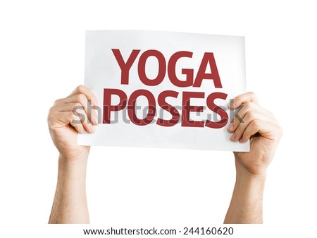 Yoga Poses card isolated on white background