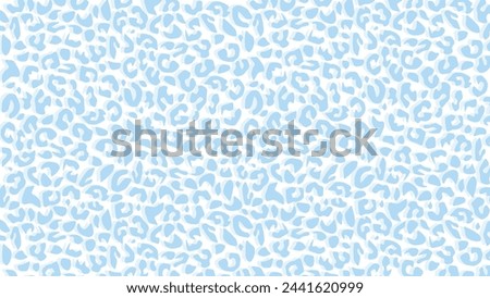 Leopard skin fur texture blue background	