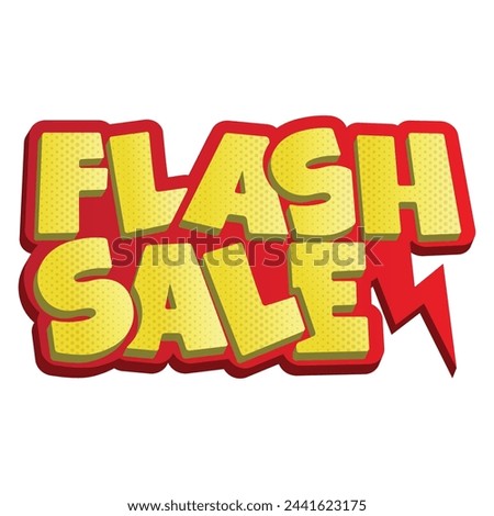 Flash sale discount banner vector clip art