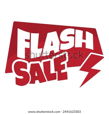 Flash sale discount banner vector clip art