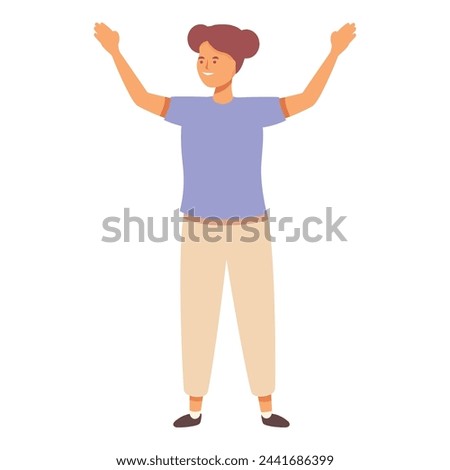 Happy kid icon cartoon vector. Ready for book story. Mature welcome