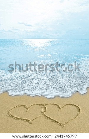 Pictures of hearts on the beach symbol of love