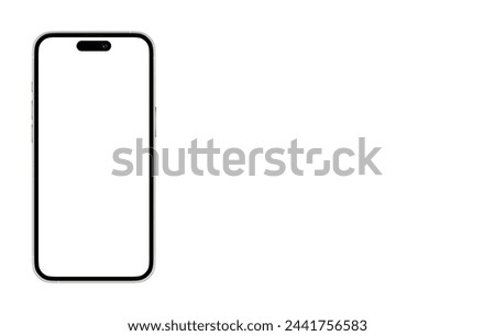 Mockup smart phone 15 generation vector and screen Transparent and Clipping Path isolated for Infographic Business web site design app but in 2024